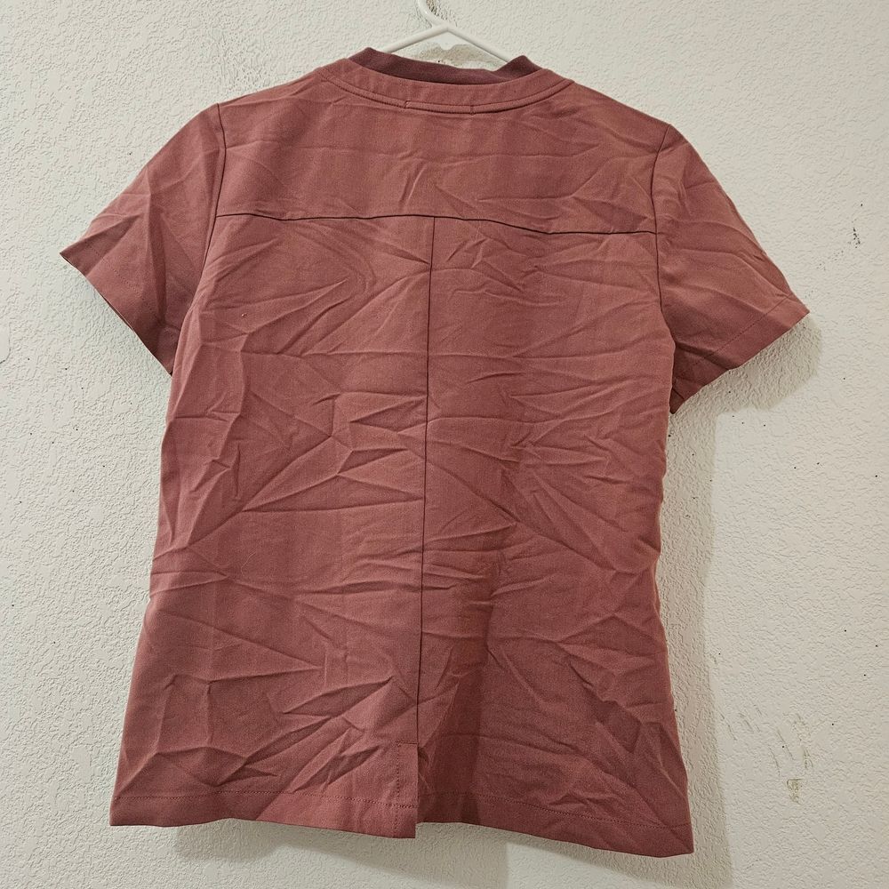 Figs Scrub Top ( I Will Iron Before Ship) - Picture 4 of 6